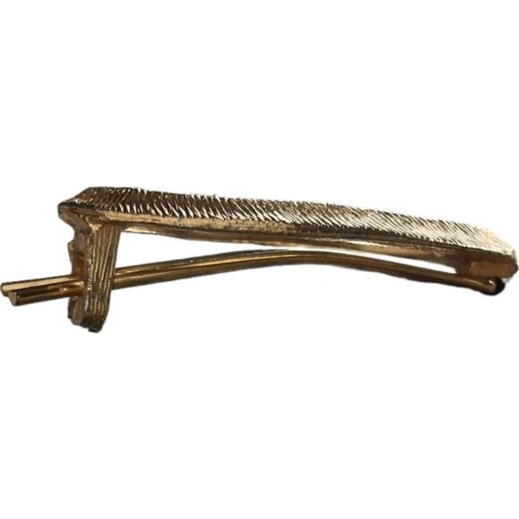Vintage Gold Tone Hair Clip Barrette Hair jewelry - Picture 3 of 9